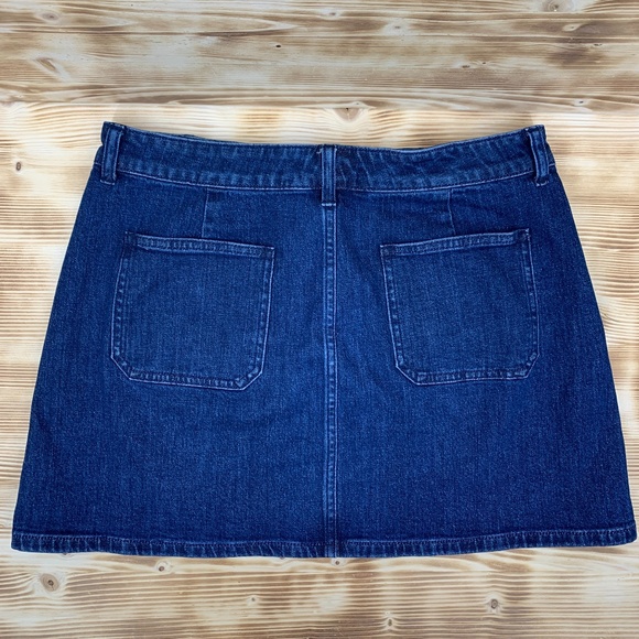 Madewell Denim Utility Zip Skirt Dark Wash Sz 31 - Picture 3 of 11